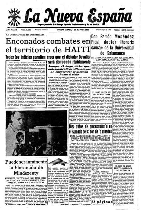 Portada Sábado 4 de  de 1963