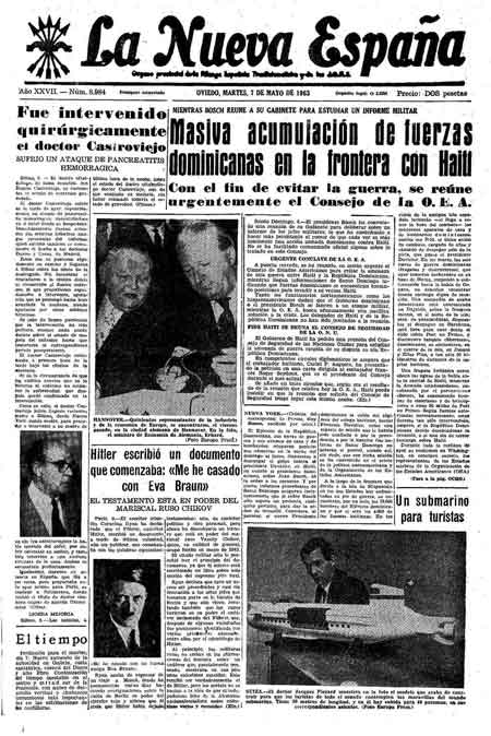 Portada Martes 7 de  de 1963