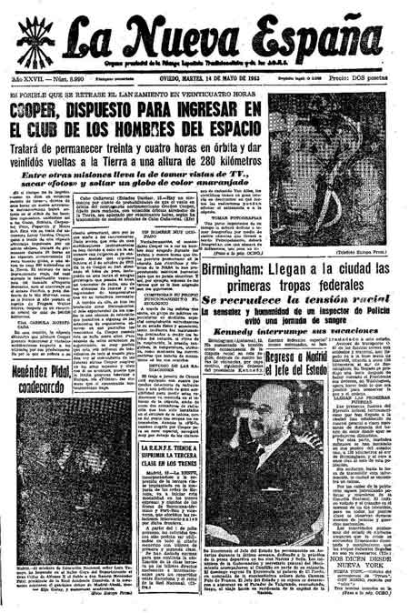 Portada Martes 14 de  de 1963