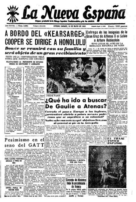 Portada Sábado 18 de  de 1963
