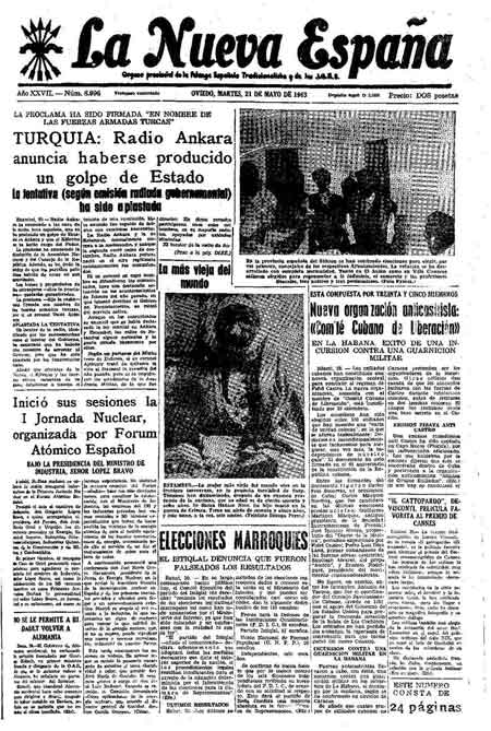 Portada Martes 21 de  de 1963
