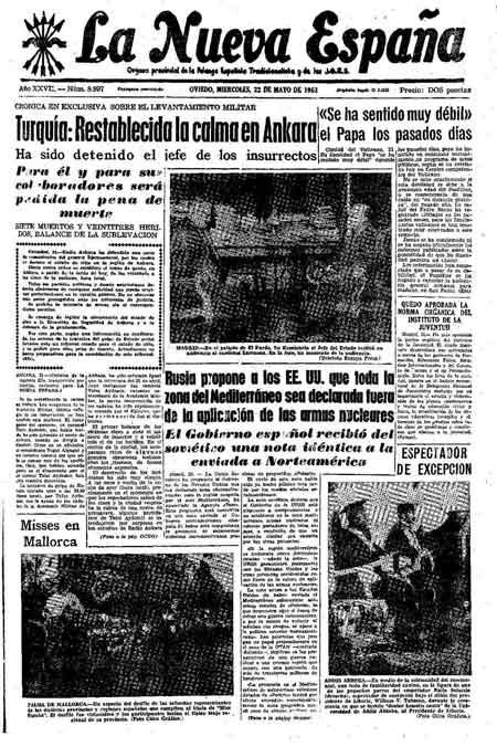 Portada Miércoles 22 de  de 1963