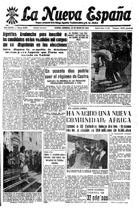 Portada Domingo 26 de  de 1963