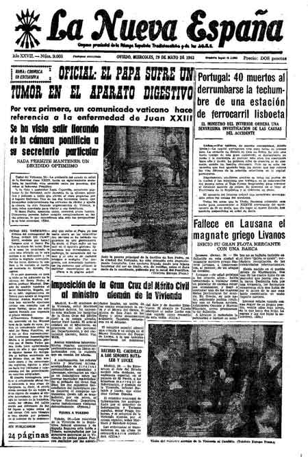 Portada Miércoles 29 de  de 1963