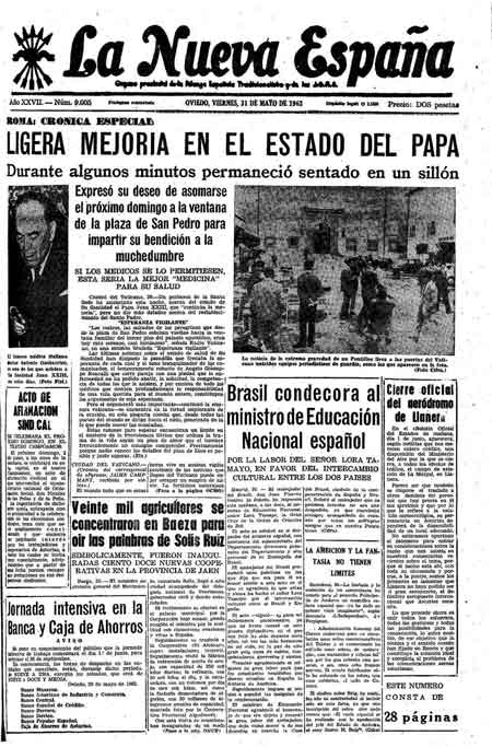 Portada Viernes 31 de  de 1963