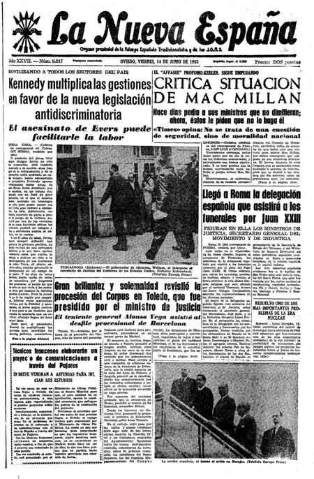 Portada Viernes 14 de  de 1963