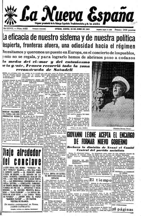 Portada Jueves 20 de  de 1963
