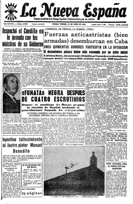 Portada Viernes 21 de  de 1963
