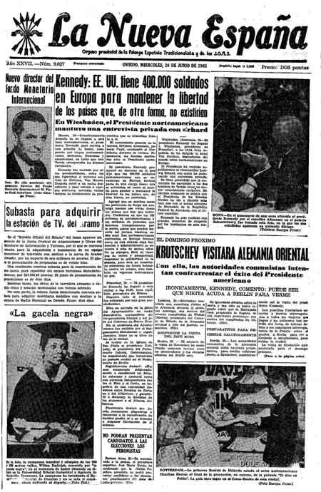 Portada Miércoles 26 de  de 1963