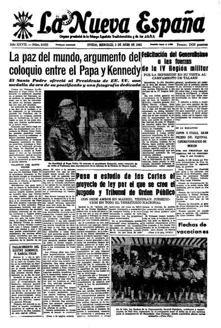 Portada Miércoles 3 de  de 1963
