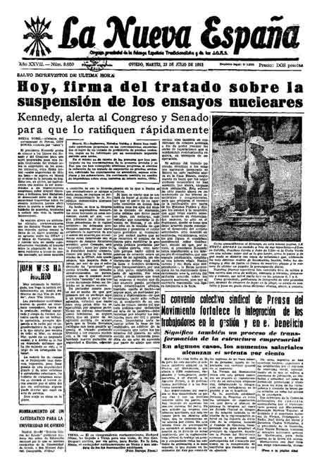 Portada Martes 23 de  de 1963