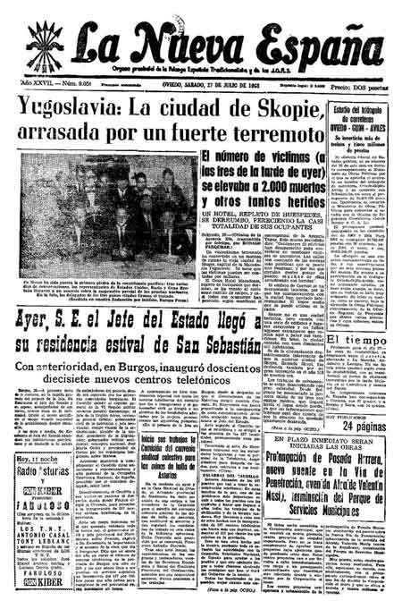 Portada Sábado 27 de  de 1963