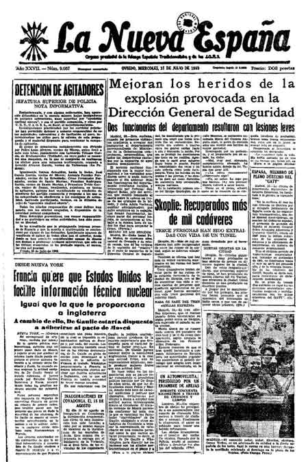 Portada Miércoles 31 de  de 1963