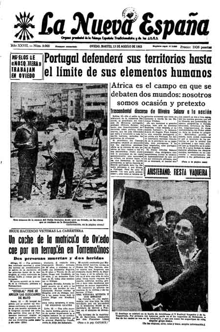 Portada Martes 13 de  de 1963