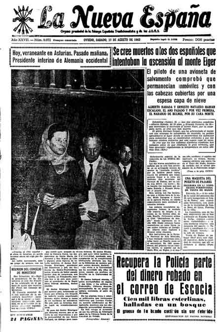 Portada Sábado 17 de  de 1963