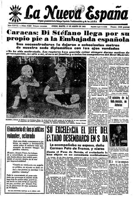 Portada Martes 27 de  de 1963