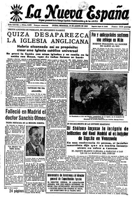 Portada Miércoles 28 de  de 1963