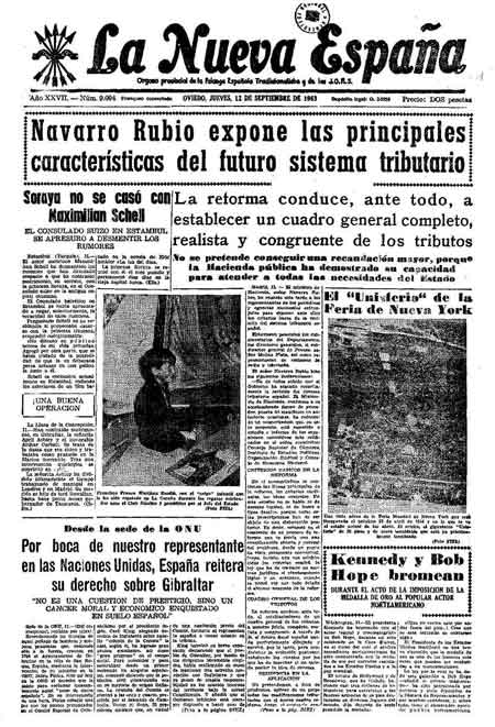 Portada Jueves 12 de  de 1963
