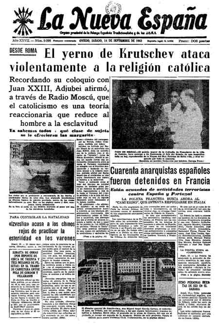Portada Sábado 14 de  de 1963