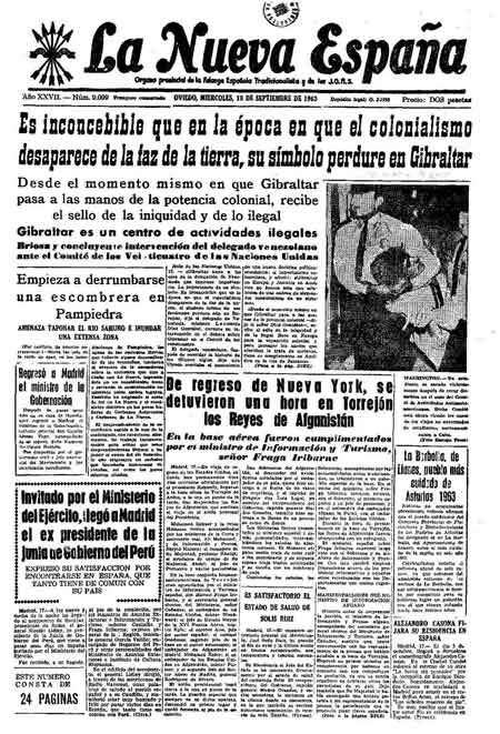 Portada Miércoles 18 de  de 1963