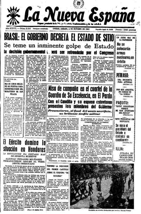 Portada Sábado 5 de Octubre de 1963