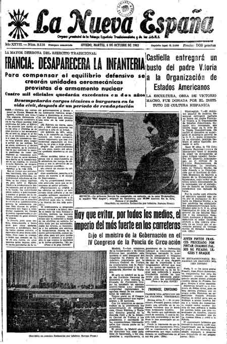 Portada Martes 8 de Octubre de 1963