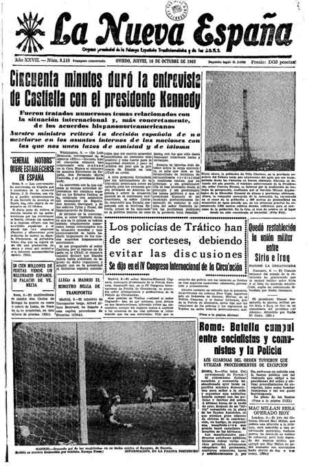 Portada Jueves 10 de Octubre de 1963