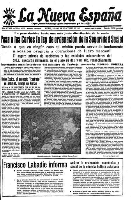Portada Sábado 19 de Octubre de 1963