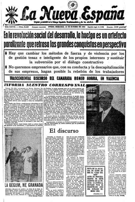 Portada Miércoles 23 de Octubre de 1963