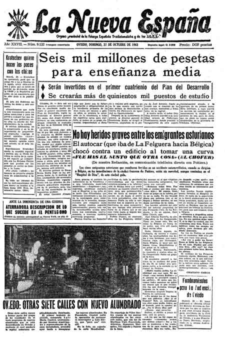 Portada Domingo 27 de Octubre de 1963