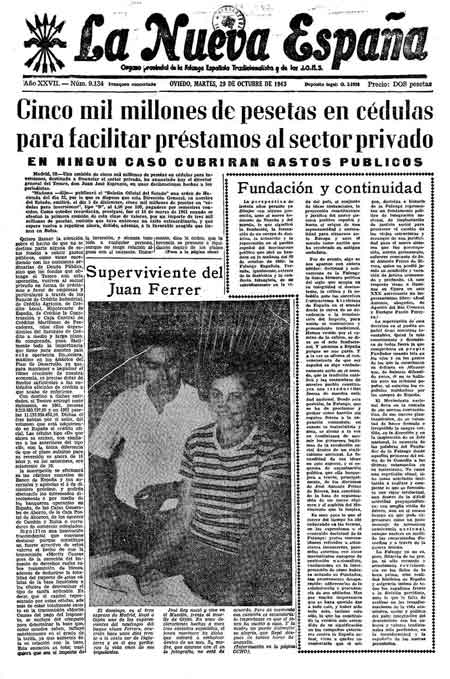 Portada Martes 29 de Octubre de 1963