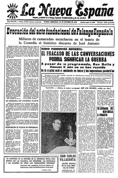 Portada Miércoles 30 de Octubre de 1963