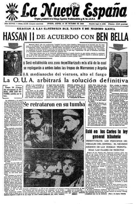 Portada Jueves 31 de Octubre de 1963