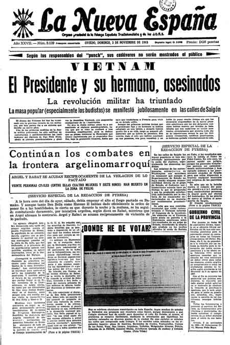 Portada Domingo 3 de Noviembre de 1963