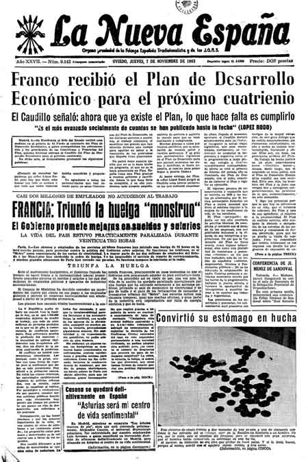 Portada Jueves 7 de Noviembre de 1963