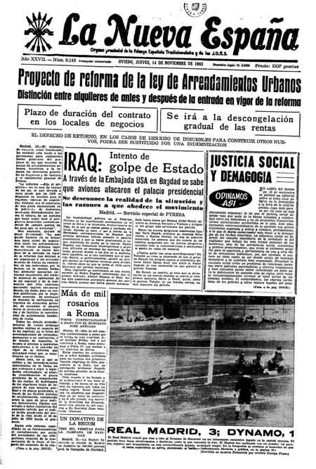 Portada Jueves 14 de Noviembre de 1963
