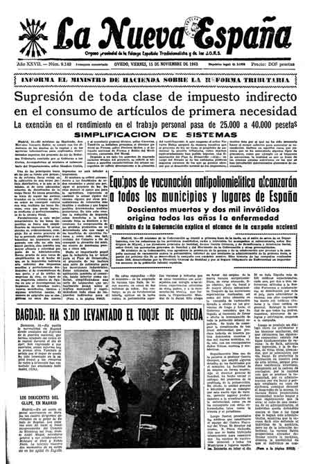 Portada Viernes 15 de Noviembre de 1963