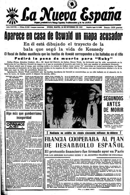 Portada Martes 26 de Noviembre de 1963