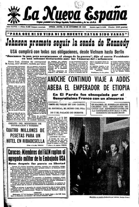 Portada Jueves 28 de Noviembre de 1963