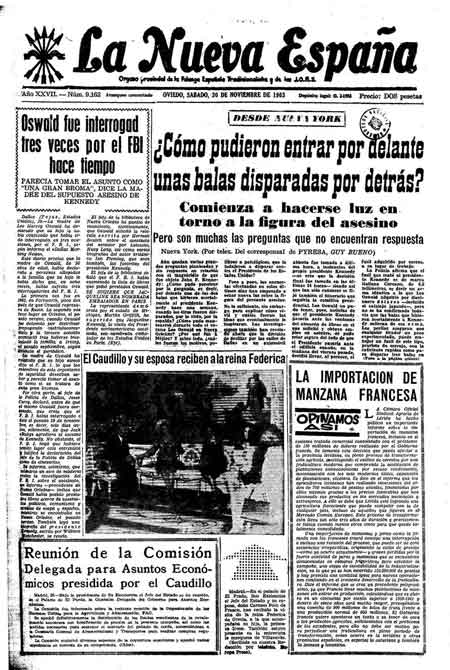 Portada Sábado 30 de Noviembre de 1963