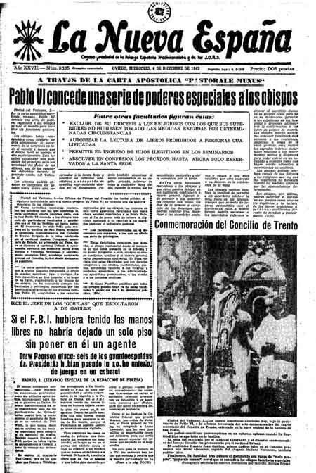 Portada Miércoles 4 de Diciembre de 1963