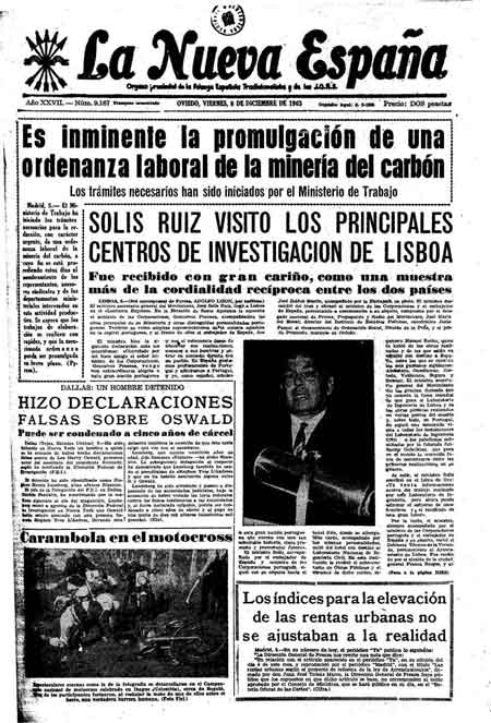 Portada Viernes 6 de Diciembre de 1963