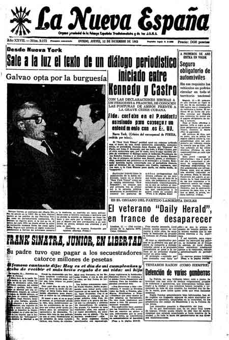 Portada Jueves 12 de Diciembre de 1963
