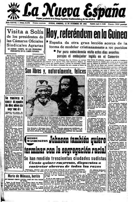 Portada Domingo 15 de Diciembre de 1963