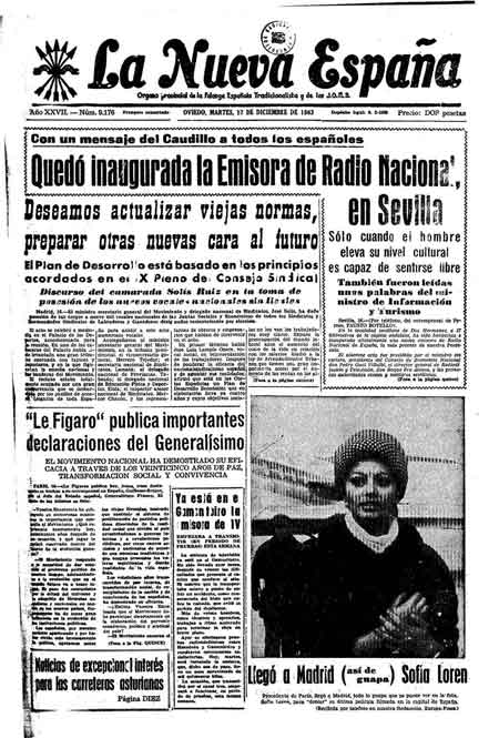 Portada Martes 17 de Diciembre de 1963