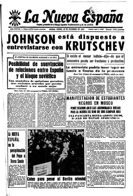 Portada Jueves 19 de Diciembre de 1963