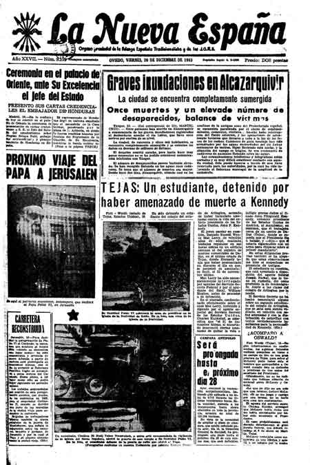 Portada Viernes 20 de Diciembre de 1963