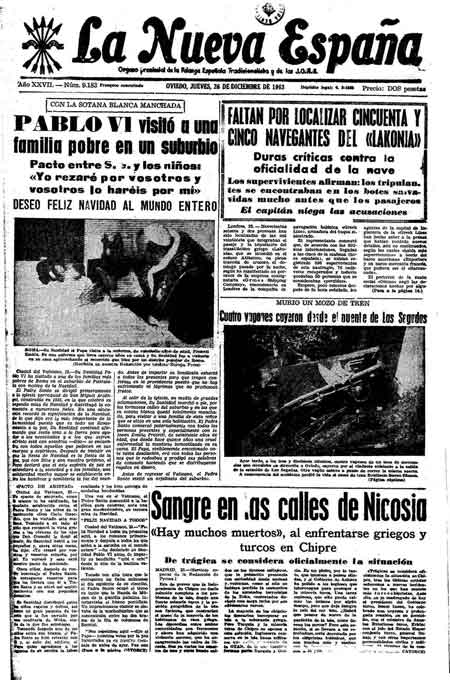 Portada Jueves 26 de Diciembre de 1963