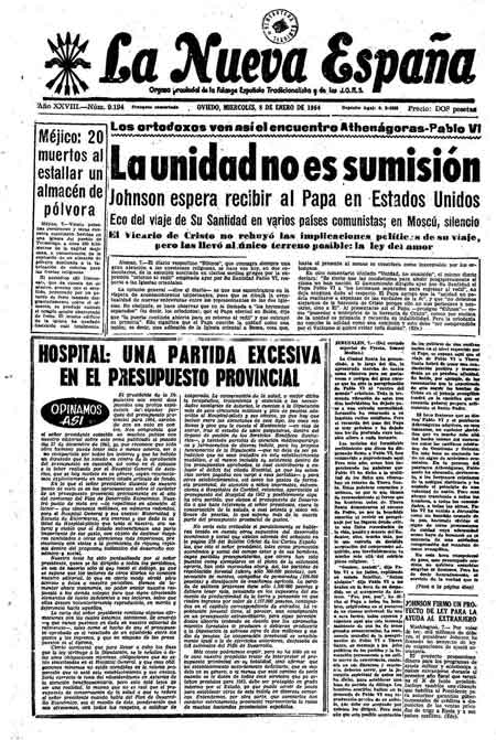 Portada Miércoles 8 de  de 1964