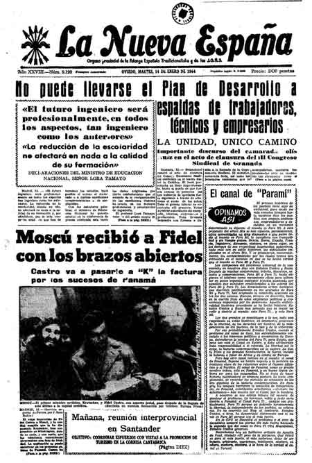 Portada Martes 14 de  de 1964